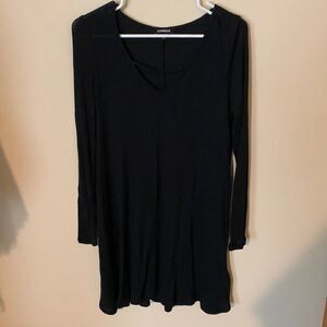 Express long sleeve black casual dress